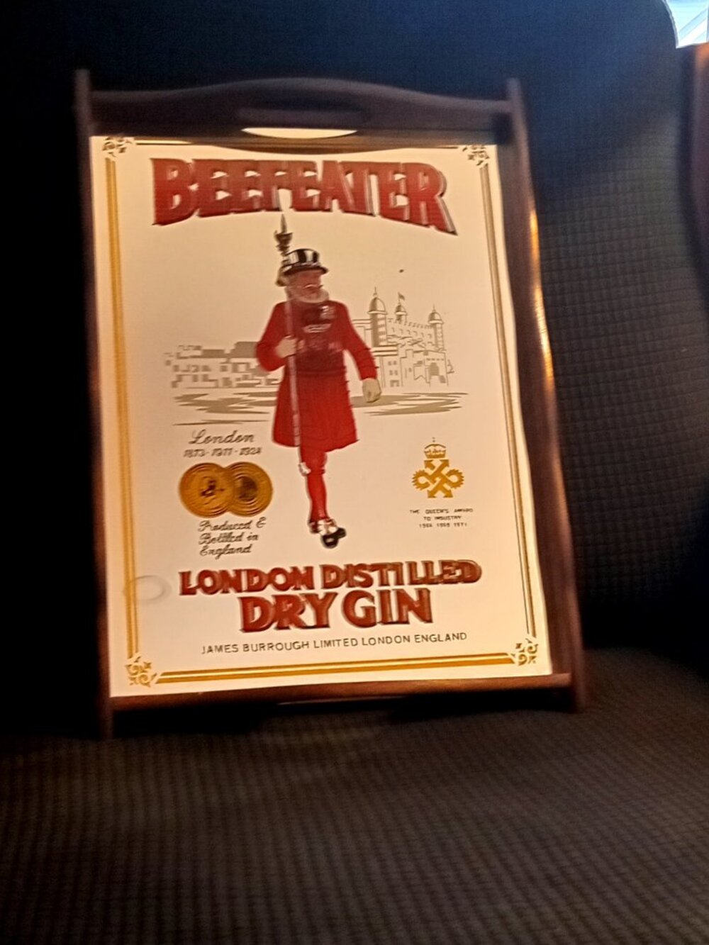 Beef Eater Gin- Vintage Bar Mirror